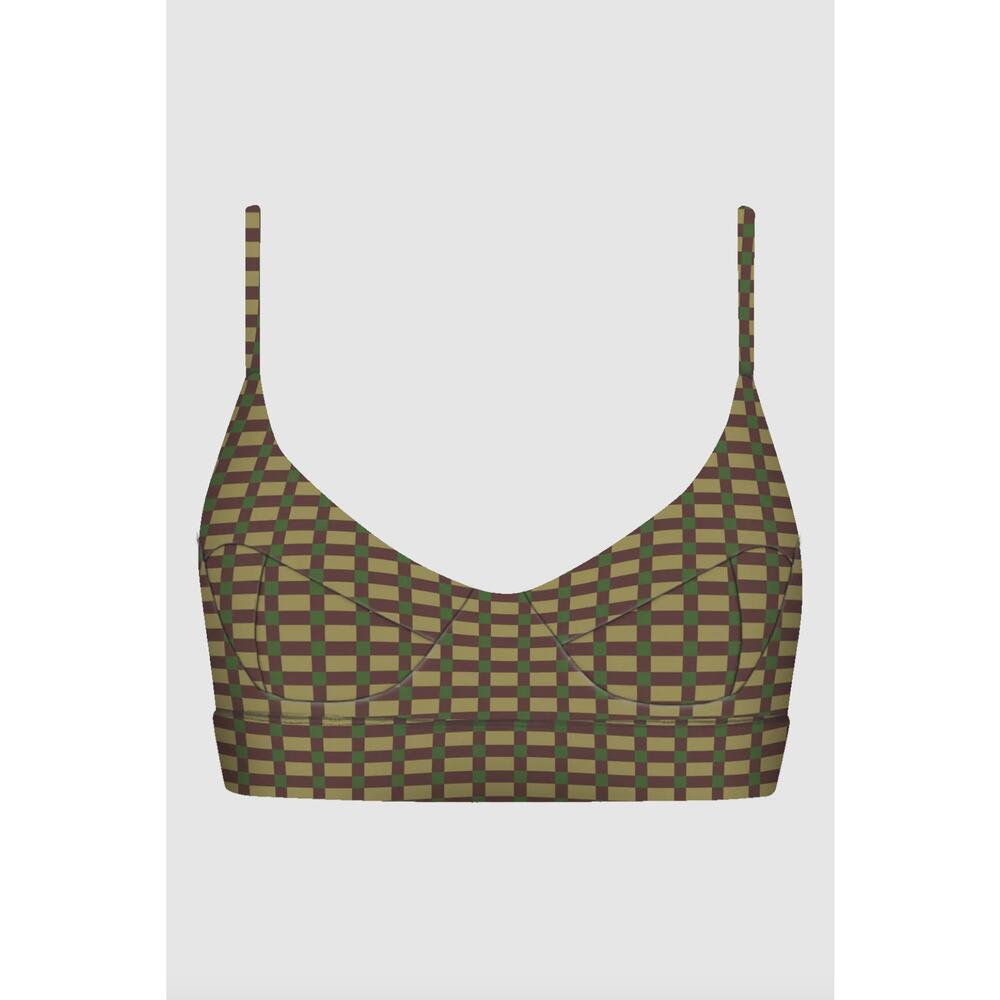 Acacia Swim PAISLEY Bikini Top - Gacho - Sporty Bralette - XL - NWT